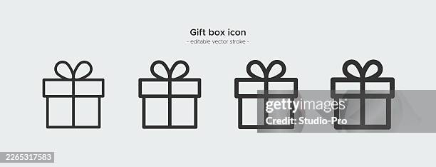 gift box icon - packaging mockup stock illustrations