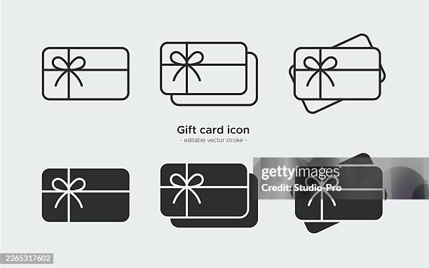 gift card icon - packaging mockup stock illustrations