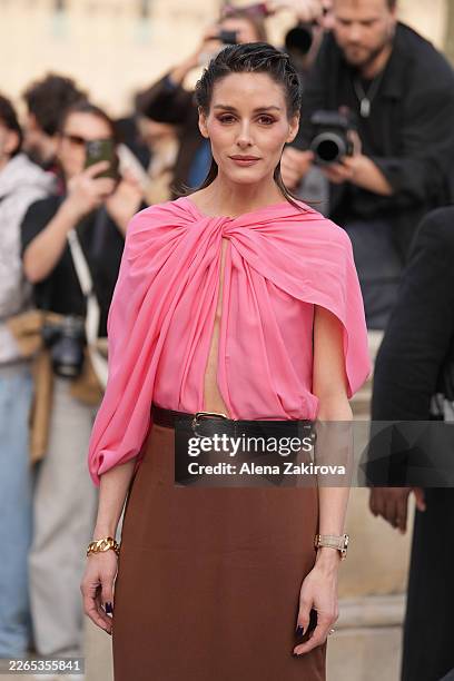 Olivia Palermo attends the Elie Saab Womenswear Fall/Winter 2026-2027 show as part of Paris Fashion Week on March 07, 2026 in Paris, France.