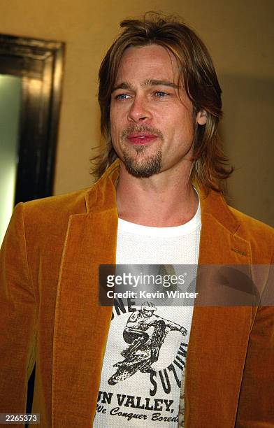 Brad Pitt at the premiere of "Confessions of a Dangerous Mind" at the Bruin Theatre and after-party at the W Hotel in Los Angeles, Ca. Wednesday,...