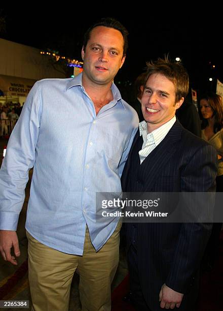 Vince Vaughn and Sam Rockwell at the premiere of "Confessions of a Dangerous Mind" at the Bruin Theatre and after-party at the W Hotel in Los...