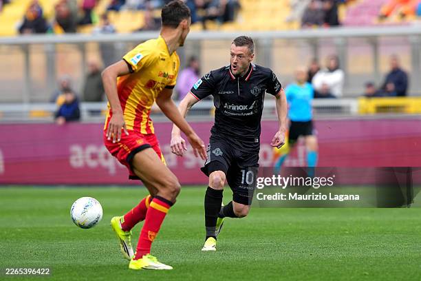 Jamie Vardy of US Cremonese in action during the Serie A match between US Lecce and US Cremonese at Stadio Via del Mare on March 08, 2026 in Lecce,...