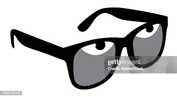 eyeglasses wit eyes icn - optical background stock illustrations