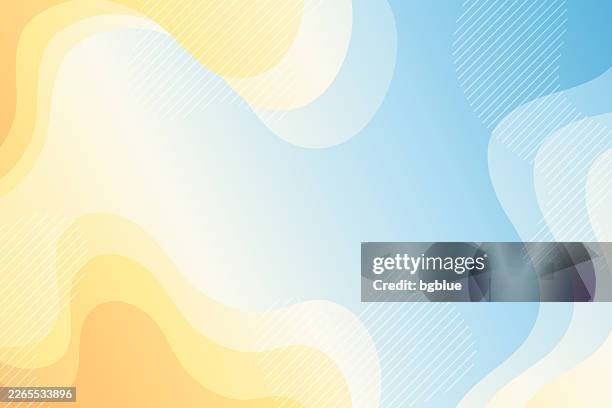 fluid abstract design with orange gradient - trendy background - dramatic sunset stock illustrations