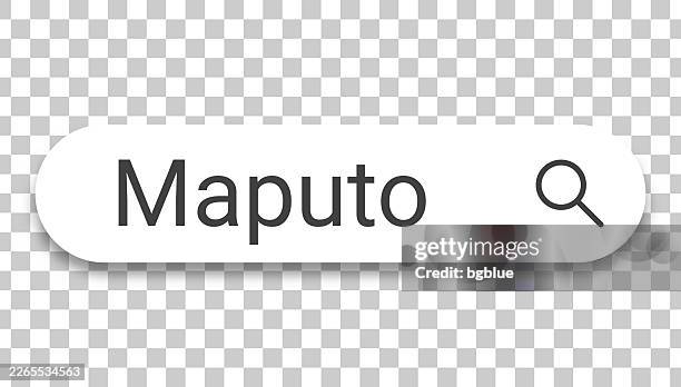 maputo - search bar on transparent background - maputo mozambique stock illustrations