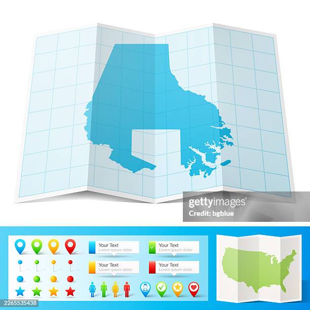 baltimore county, maryland map with location pins on white background - baltimore county stock illustrations
