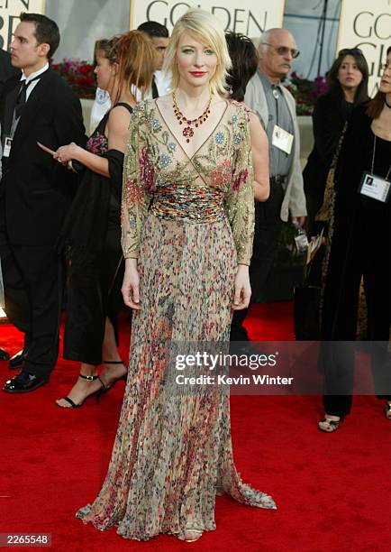 Cate Blanchett arrives at the 60th Annual Golden Globe Awards held at the Beverly Hilton Hotel in Los Angeles, CA on January 19, 2003. Photo by Kevin...