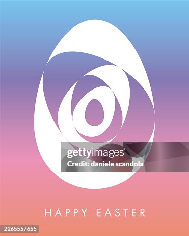 Easter greeting card with stylized Easter eggs. Easter greeting card with stylized Easter eggs.