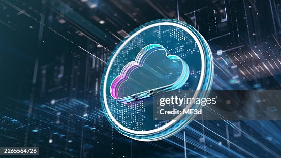 Cloud computing icon on abstract data, conceptual digital technology background. Cloud computing icon on abstract data, conceptual digital technology background.