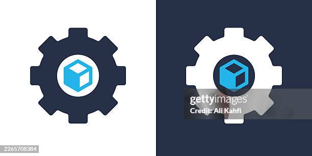 scm glyph solid icon. solid icon that can be applied anywhere, simple, pixel perfect and modern style. - process improvement stock illustrations