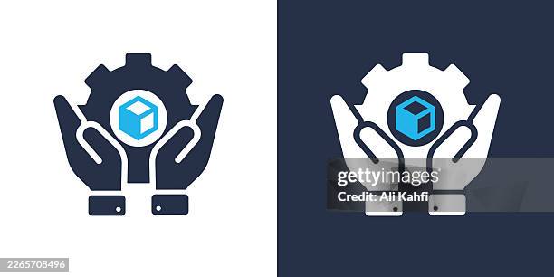 product management glyph solid icon. solid icon that can be applied anywhere, simple, pixel perfect and modern style. - input output process stock illustrations