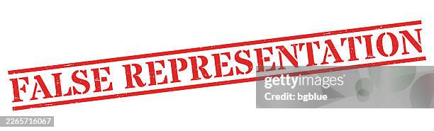 false representation - red rubber stamp on blank background - forgery stamp stock illustrations