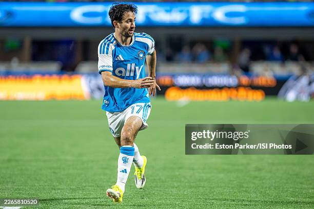 Luca De La Torre of Charlotte FC makes an attacking run during the second half of a game between Austin FC and Charlotte FC at Bank of America...