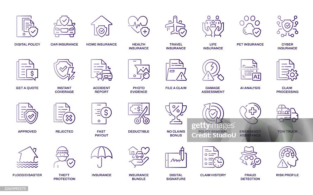 Insurance Technology Icons