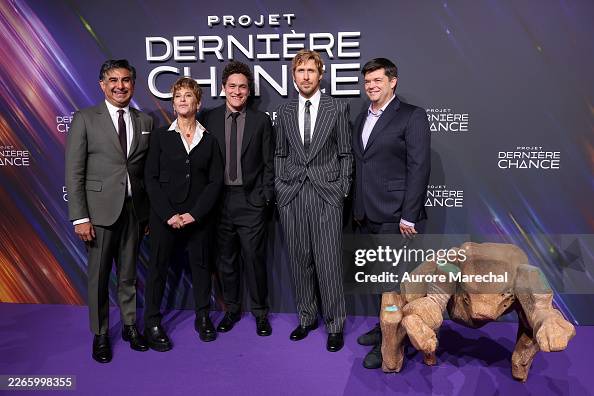Ryan Pascal Aditya Sood, Amy Pascal, Phil Lord, Ryan Gosling and Chris Miller ...