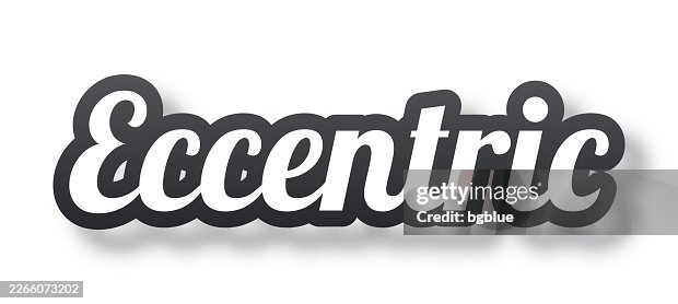Eccentric - 3D Text with shadow on white background Eccentric - 3D Text with shadow on white background