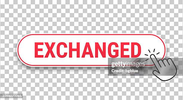 exchanged - 3d click web button with hand cursor on blank background - shift knob stock illustrations