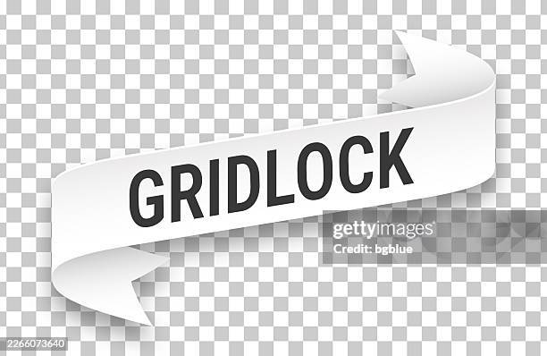 gridlock - 3d banner on transparent background - bottle neck tag stock illustrations