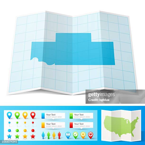 payne county, oklahoma map with location pins on white background - stillwater oklahoma stock illustrations