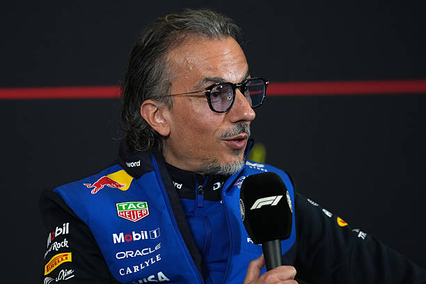 Laurent Mekies, Team Principal of Oracle Red Bull Racing in the Team Principals Press Conference during practice ahead of the F1 Grand Prix of China...