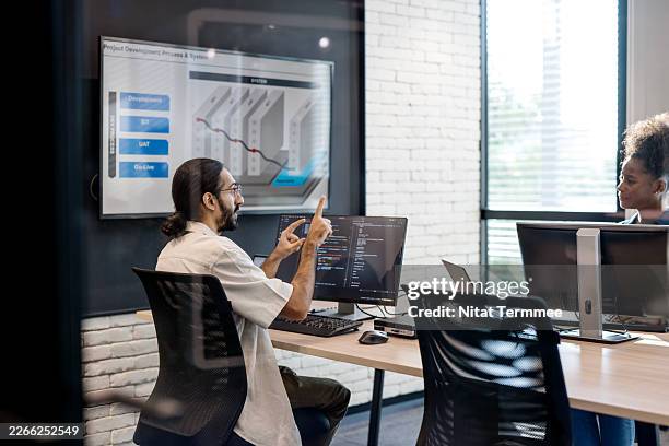 team collaboration in software engineering drives productivity, code quality, and innovation through shared problem-solving. it improves project outcomes, minimizes errors via code reviews, and accelerates development cycles. - web prototype stock pictures, royalty-free photos & images
