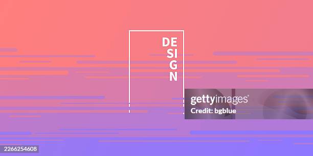 abstract design with horizontal lines and pink gradient - trendy background - sunset timelapse stock illustrations