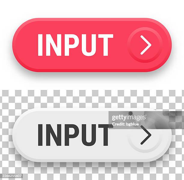 input - 3d click web buttons on blank background - input stock illustrations