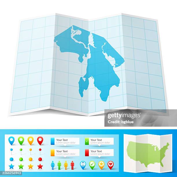 bristol county, rhode island map with location pins on white background - bristol rhode island stock illustrations