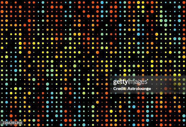 Colorful Pixel Squares Digital Dot Matrix Vector Fabric Texture