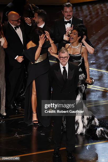 Hollywood, CA Paul Thomas Anderson accepts the Oscar for Best Picture for "One Battle After Another" during the 98th Annual Academy Awards held by...