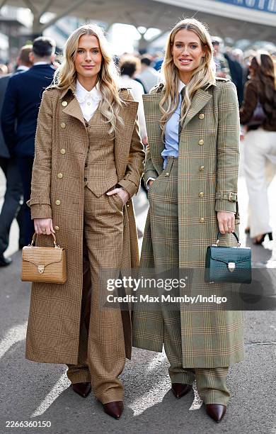 Lady Eliza Spencer and Lady Amelia Spencer attend day 4 'Gold Cup Day' of the Cheltenham Festival at Cheltenham Racecourse on March 13, 2026 in...