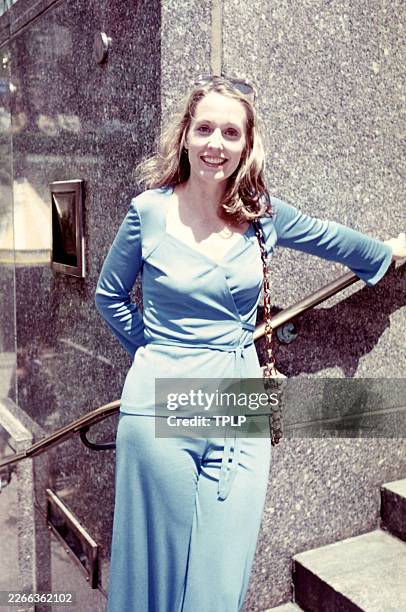American actress Elizabeth Hubbard poses for a portrait during the 1st Daytime Emmy Awards at Rockefeller Plaza in New York, New York, May 28, 1974.