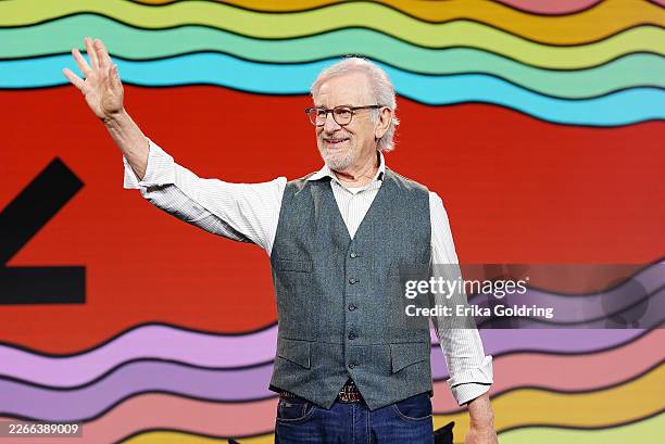 Steven Spielberg speaks onstage during Keynote: The Big Picture with Steven Spielberg live from SXSW at Hilton Austin on March 13, 2026 in Austin,...