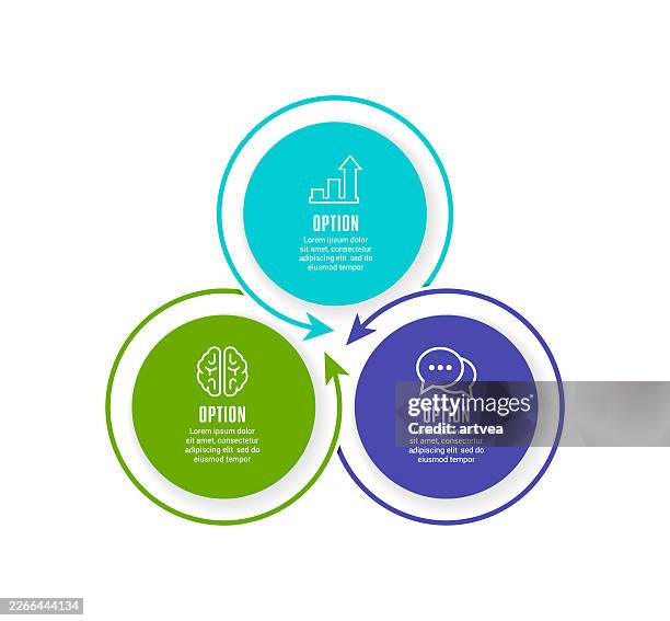 infographic elements 3 steps - pie chart 7 stock illustrations