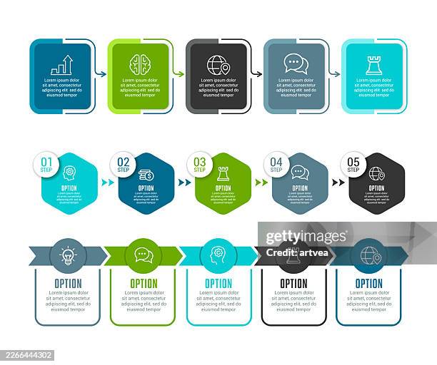 infographic elements - number 7 stock illustrations