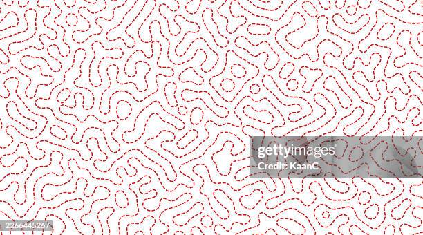 abstract organic dashed line pattern background vector illustration - red tights stock illustrations
