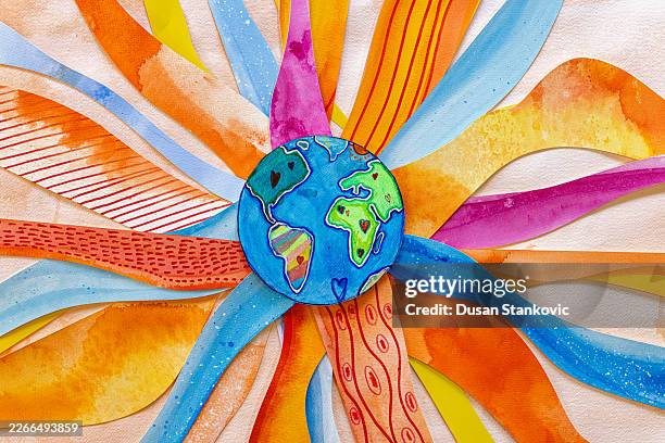 love your mother (earth) - storytelling stock illustrations