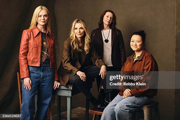 Elle Fanning, Michelle Pfeiffer, Eva Anderson and Thaddea Graham of "Margo's Got Money Troubles" pose for a portrait during the Getty Images Portrait...