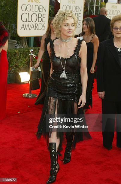 Sharon Stone arrives at the 60th Annual Golden Globe Awards held at the Beverly Hilton Hotel in Los Angeles, CA on January 19, 2003. Photo by Kevin...