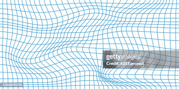 Blue distorted mesh grid background vector. Abstract wavy wireframe line pattern illustration. Blue geometric net texture on white background. Digital data mesh wave background graphic Blue distorted mesh grid background vector. Abstract wavy wireframe line pattern illustration. Blue geometric net texture on white background. Digital data mesh wave background graphic