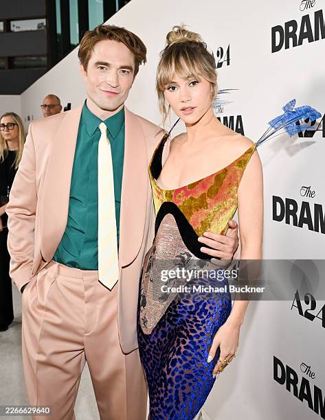 Robert Pattinson and Suki Waterhouse at "The Drama" Los Angeles Premiere held at DGA Theater Complex on March 17, 2026 in Los Angeles, California.