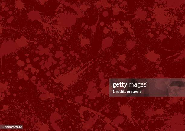 seamless red grunge paint or blood textured patterns background - blood splatter background stock illustrations