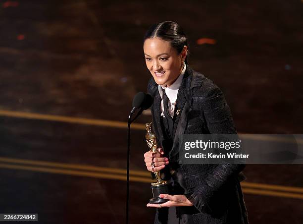 Autumn Durald Arkapaw accepts the Cinematography award for "Sinners" onstage during the 98th Oscars at Dolby Theatre on March 15, 2026 in Hollywood,...