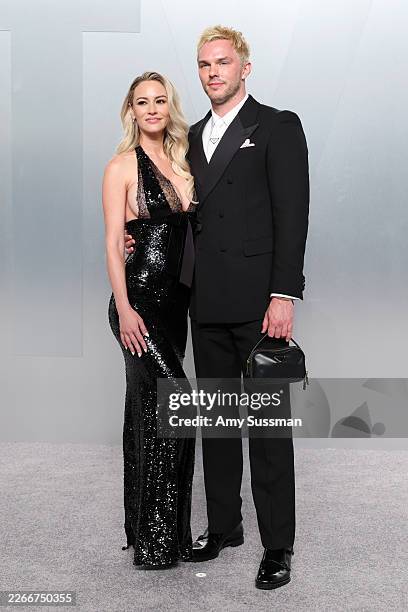 Bryana Holly and Nicholas Hoult attend the 2026 Vanity Fair Oscar Party Hosted By Mark Guiducci at Los Angeles County Museum of Art on March 15, 2026...