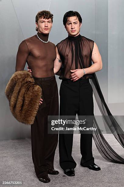 Connor Storrie and Hudson Williams attend the 2026 Vanity Fair Oscar Party Hosted By Mark Guiducci at Los Angeles County Museum of Art on March 15,...