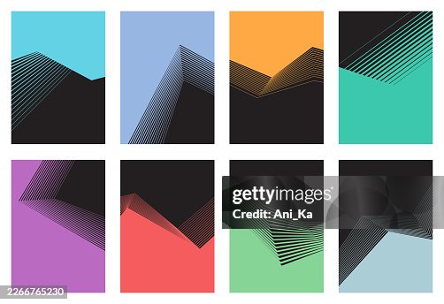 Vector backgrounds with abstract line art elements Vector backgrounds with abstract line art elements