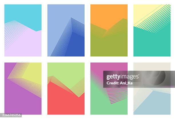 vector backgrounds with abstract line art elements - building corner perspective stock illustrations