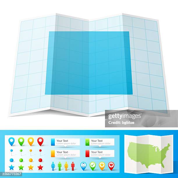 hall county, texas map with location pins on white background - memphis patterns stock illustrations