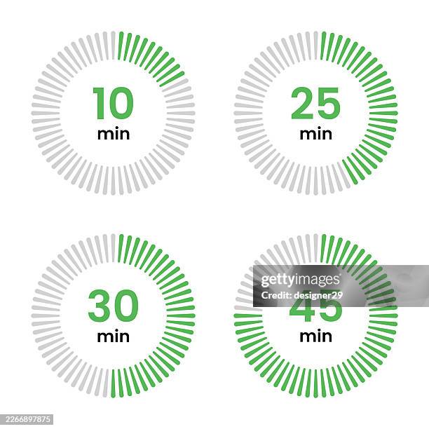 bildbanksillustrationer, clip art samt tecknat material och ikoner med timer or stopwatch icon set. cooking and working concept vector design - deadline