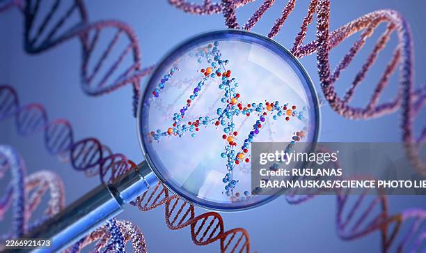 genetic research, conceptual illustration - gene therapy stock illustrations